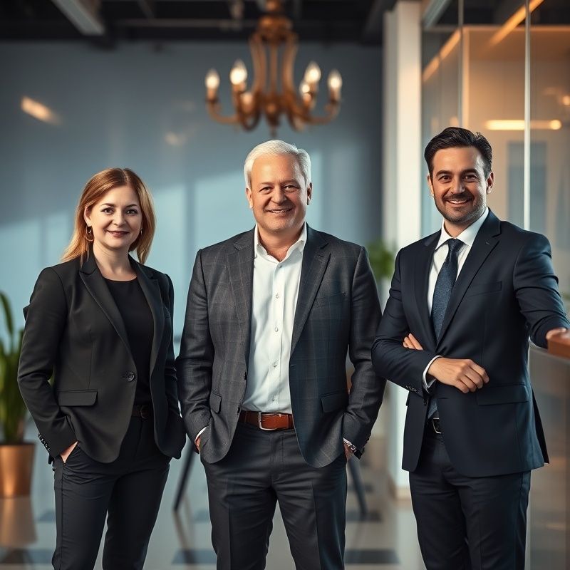 Tři čeští finanční poradci v moderní kanceláři